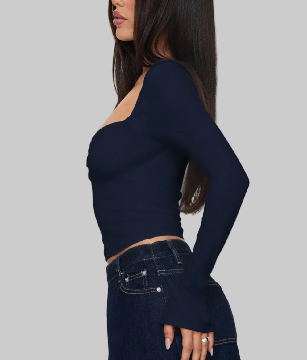 Long Sleeve Fitted T-Shirt