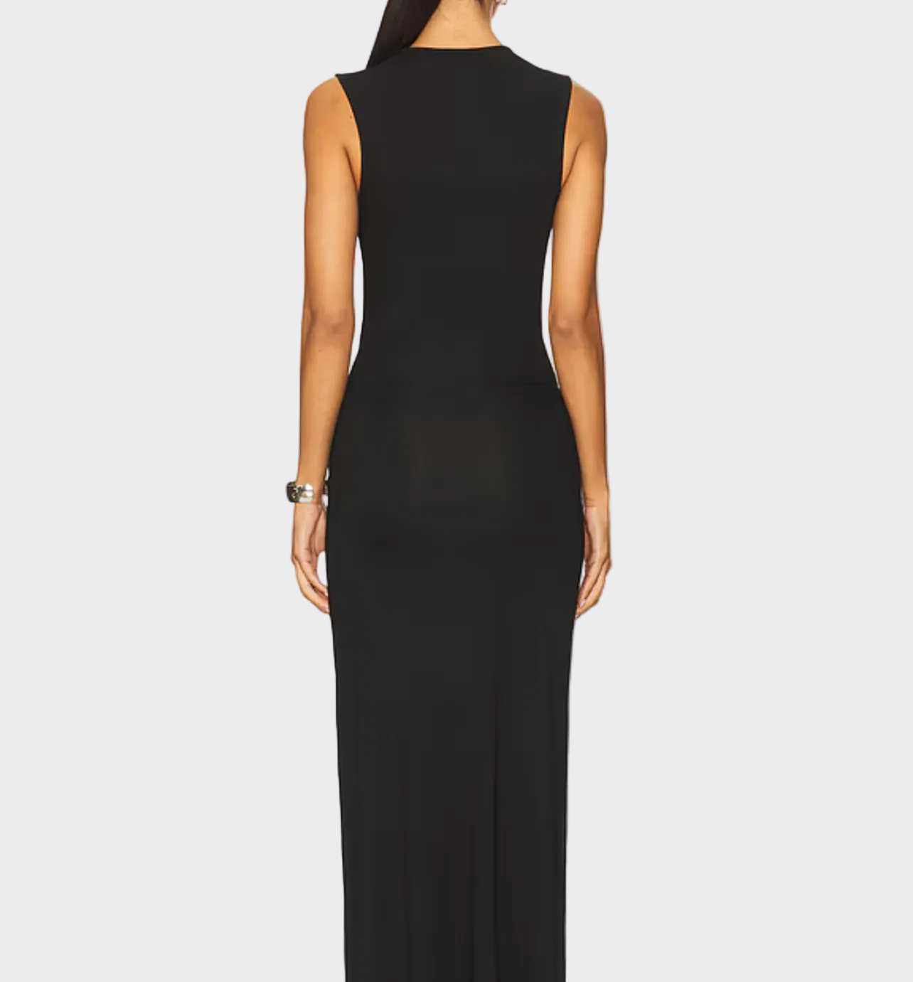 Sleeveless Mock Neck Maxi Dress