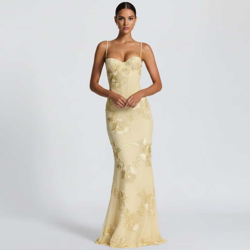 Sweetheart Neck Maxi Dress