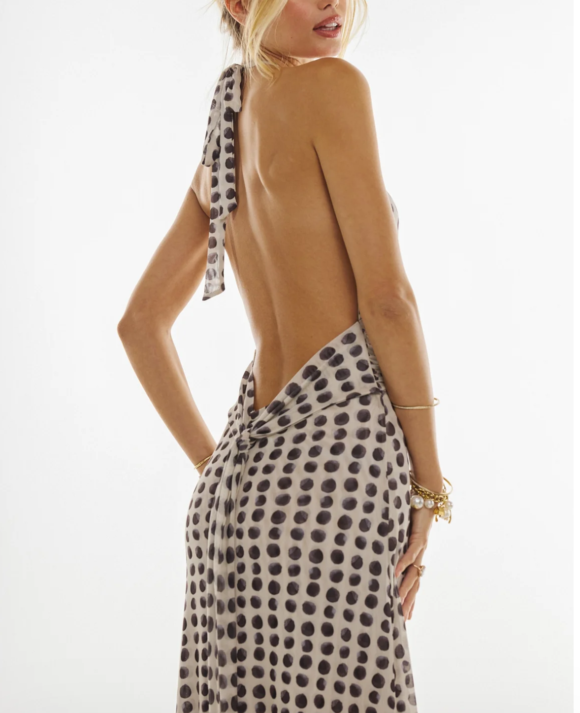 Floral Halter Neck Maxi Dress