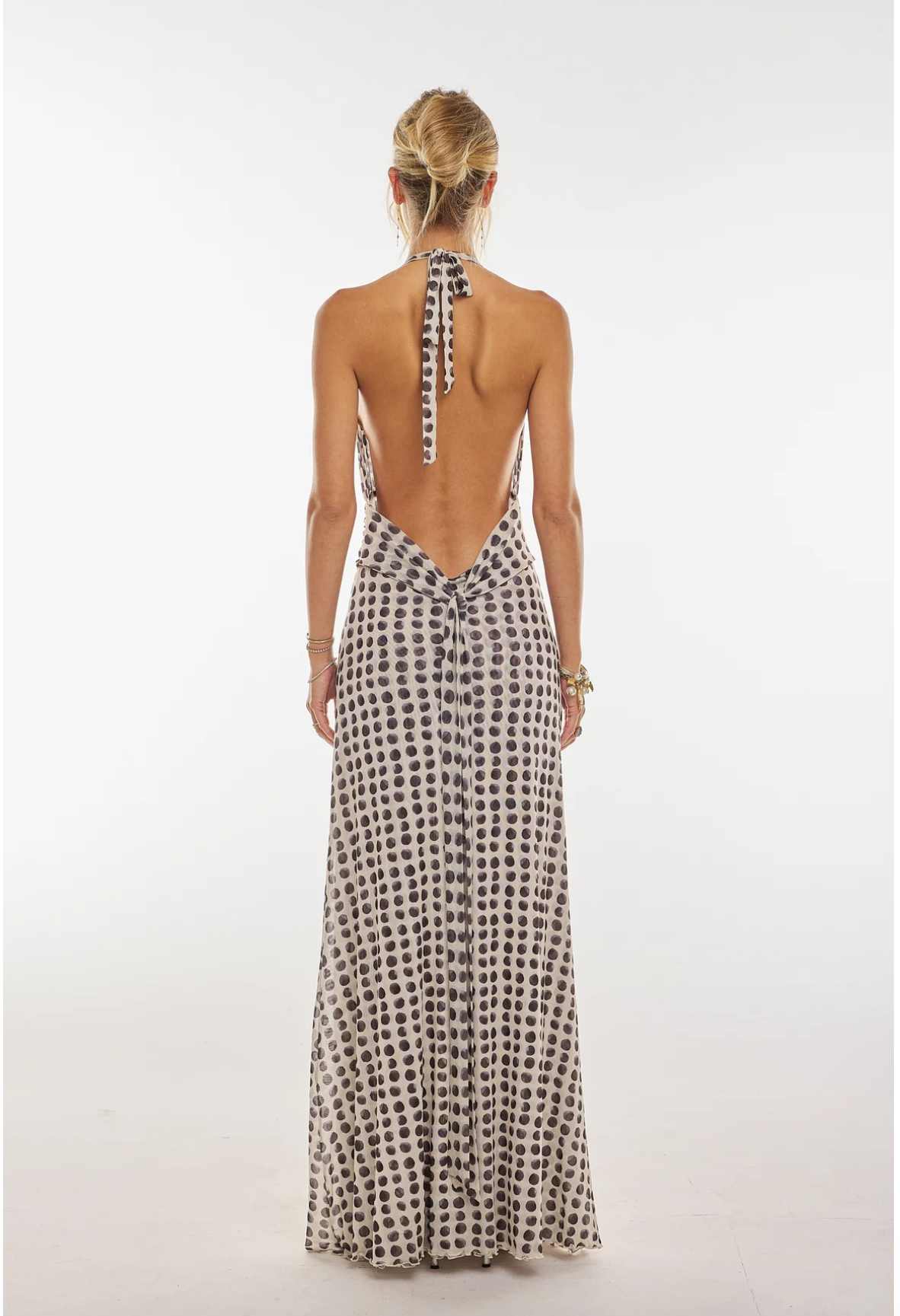 Floral Halter Neck Maxi Dress