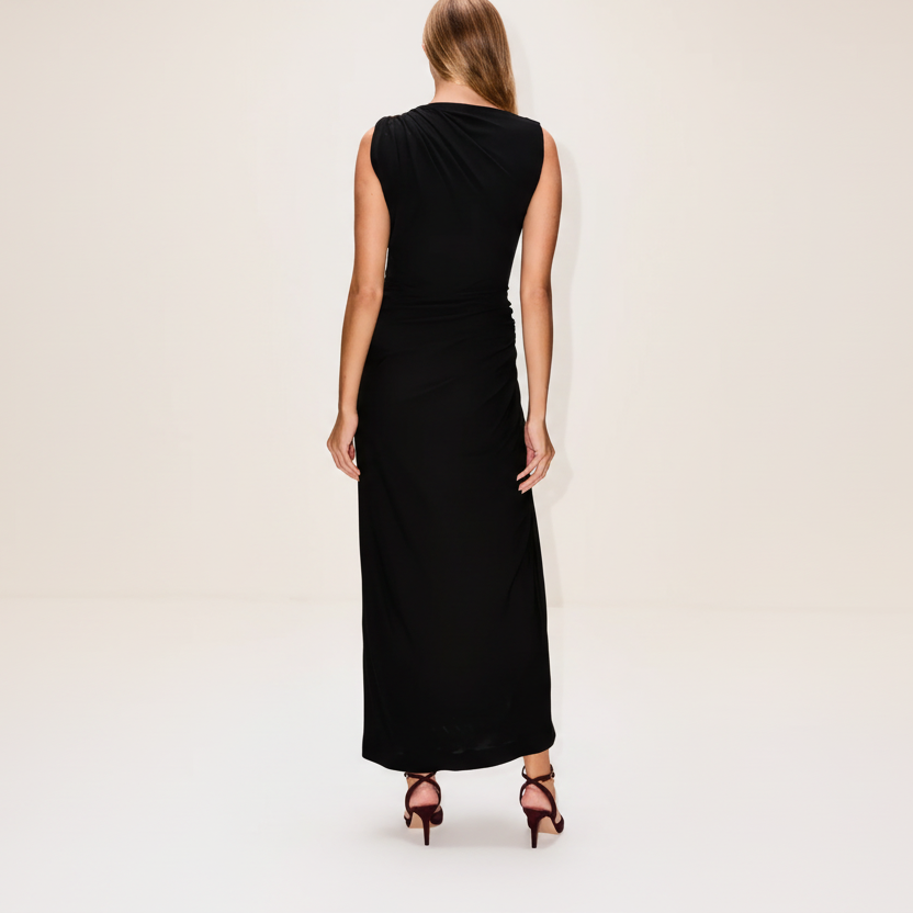 Draped Bodycon Maxi Dress